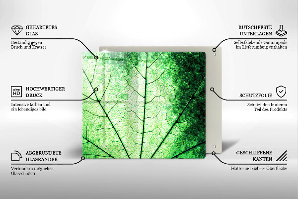 Sklo za varnú dosku Ozdobný žilový list