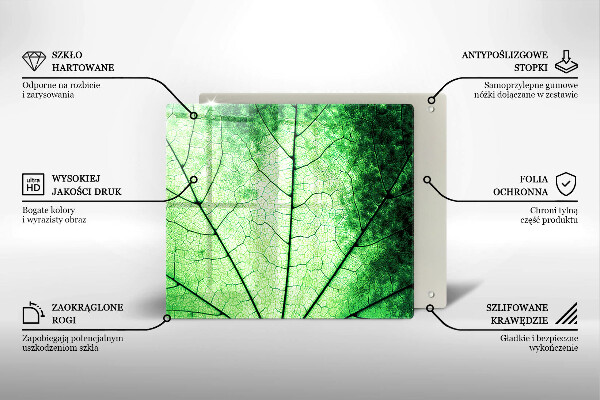 Sklo za varnú dosku Ozdobný žilový list
