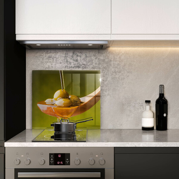 Sklo za varnú dosku Olivový olej a olivy