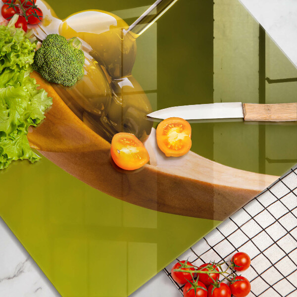 Sklo za varnú dosku Olivový olej a olivy