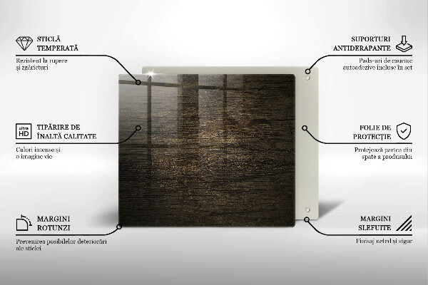 Sklo za varnú dosku Textúra drevenej kôry