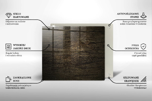 Sklo za varnú dosku Textúra drevenej kôry