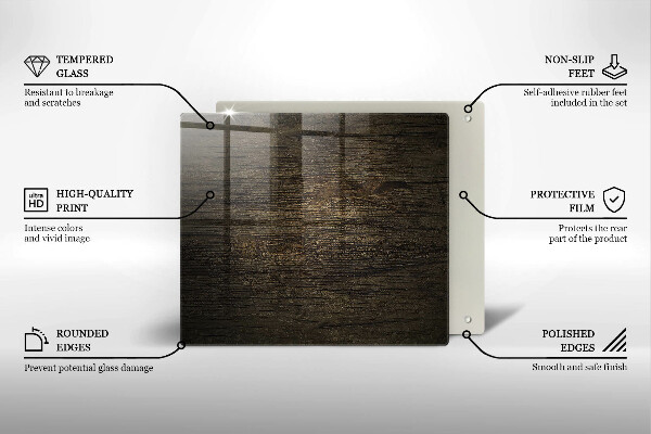 Sklo za varnú dosku Textúra drevenej kôry