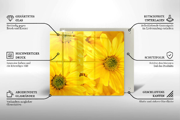 Kryt na indukčnú dosku Okvetné lístky kvetov