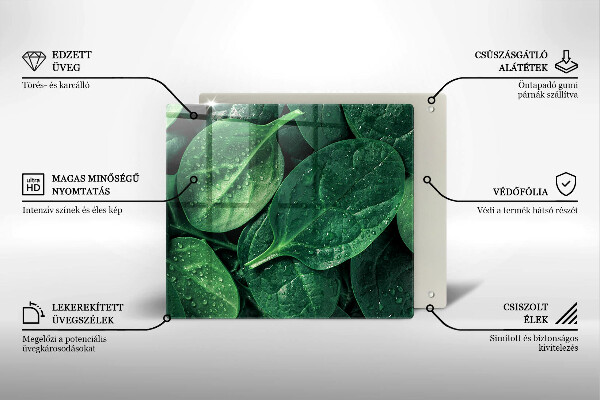 Kryt na indukčnú dosku Listy bazalky