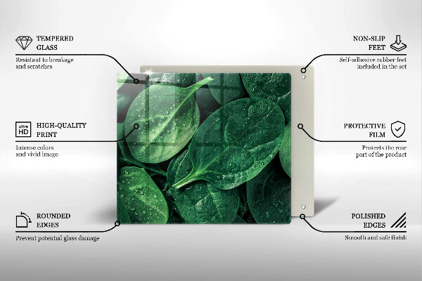 Kryt na indukčnú dosku Listy bazalky