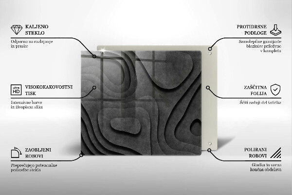 Kryt na indukčnú dosku 3D tvary kameňov