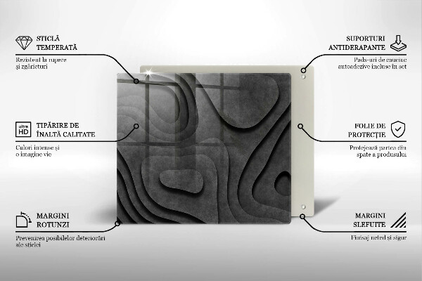 Kryt na indukčnú dosku 3D tvary kameňov