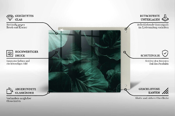 Kryt na indukčnú dosku Divoké tmavé listy