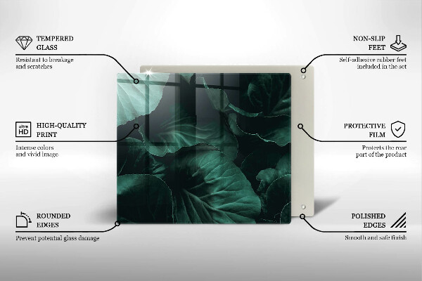 Kryt na indukčnú dosku Divoké tmavé listy