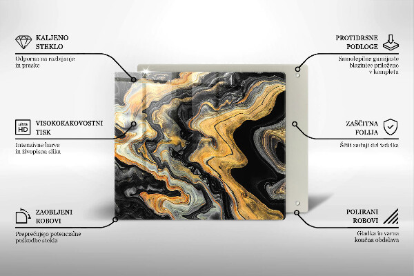 Kalené sklo za sporák Abstraktná štruktúra