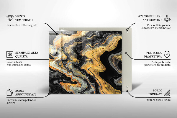 Kalené sklo za sporák Abstraktná štruktúra