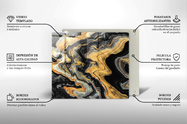 Kalené sklo za sporák Abstraktná štruktúra