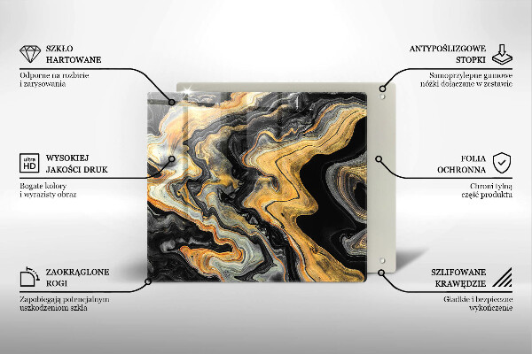 Kalené sklo za sporák Abstraktná štruktúra