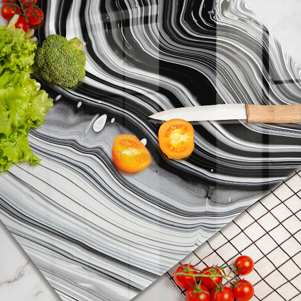 Kalené sklo za sporák Atramentová abstrakcia