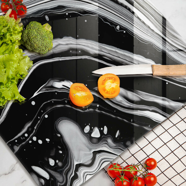 Kalené sklo za sporák Atramentová abstrakcia