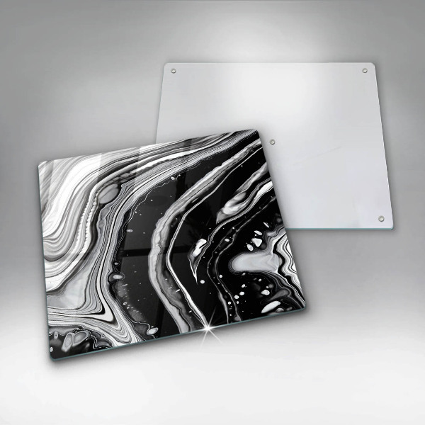 Kalené sklo za sporák Atramentová abstrakcia