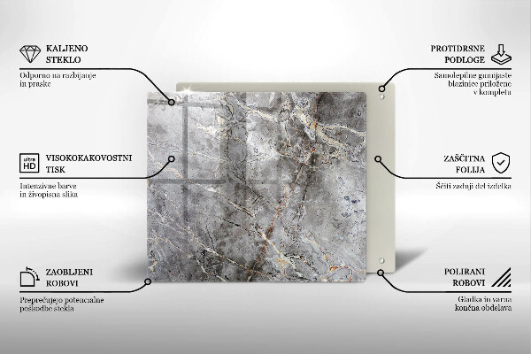 Kalené sklo za sporák Textúra kameňa