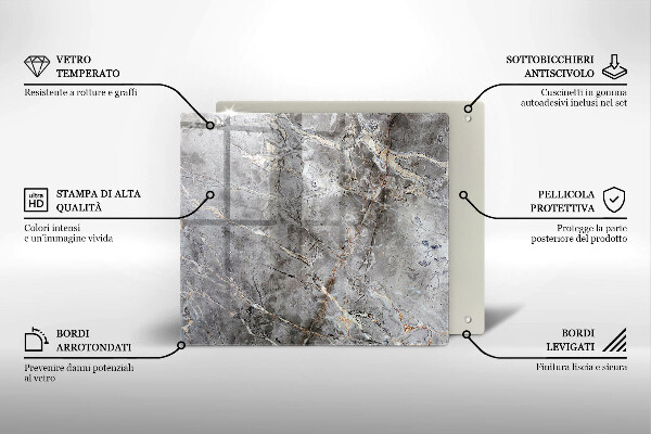 Kalené sklo za sporák Textúra kameňa
