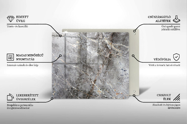 Kalené sklo za sporák Textúra kameňa