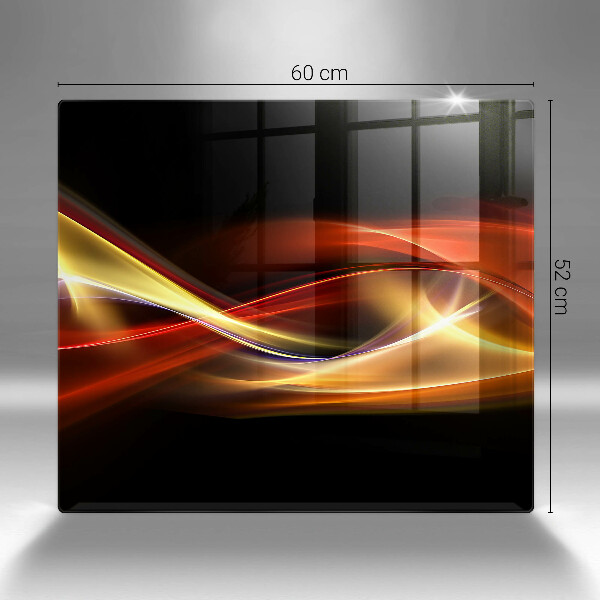 Kryt na indukčnú dosku Abstraktný dym a svetlo