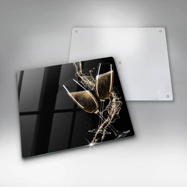 Kalené sklo za sporák Poháre na šampanské