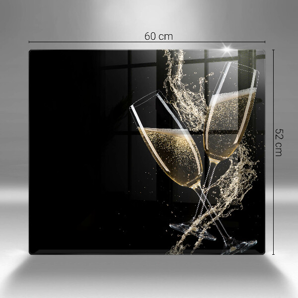 Kalené sklo za sporák Poháre na šampanské