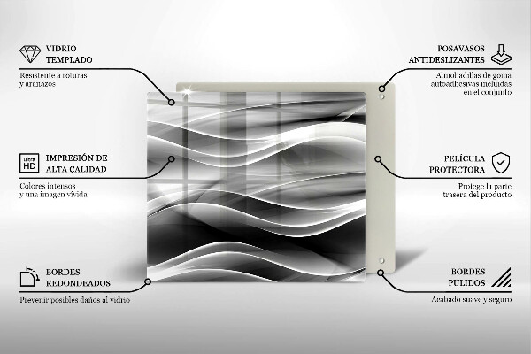 Kalené sklo za sporák Abstrakcia jemné línie