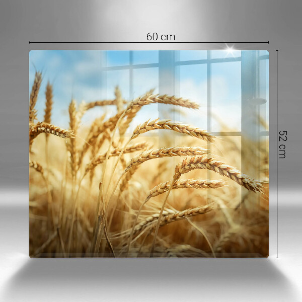 Kalené sklo za sporák Klasy obilnín na poli