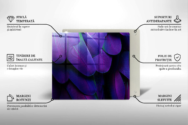 Sklo za varnú dosku Neónové pierka