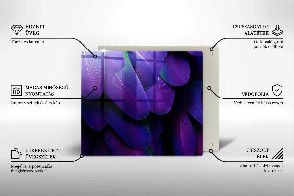 Sklo za varnú dosku Neónové pierka