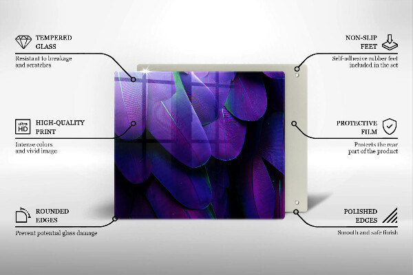 Sklo za varnú dosku Neónové pierka