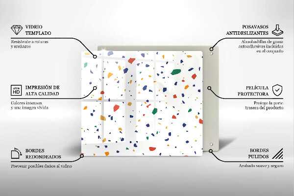 Krycia doska na sporák Farebná kamenina