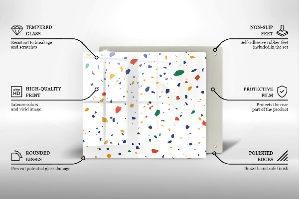 Krycia doska na sporák Farebná kamenina