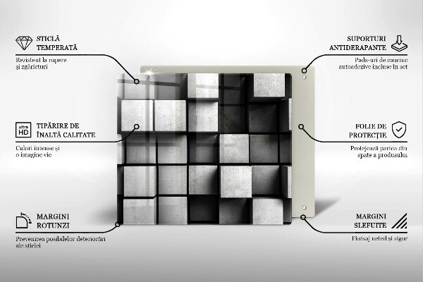 Krycia doska na sporák 3D geometria pozadia