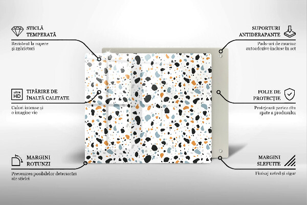 Krycia doska na sporák Dekoratívna kamenina