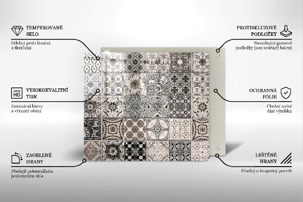 Kryt na indukčnú dosku Dekoratívne dlaždice