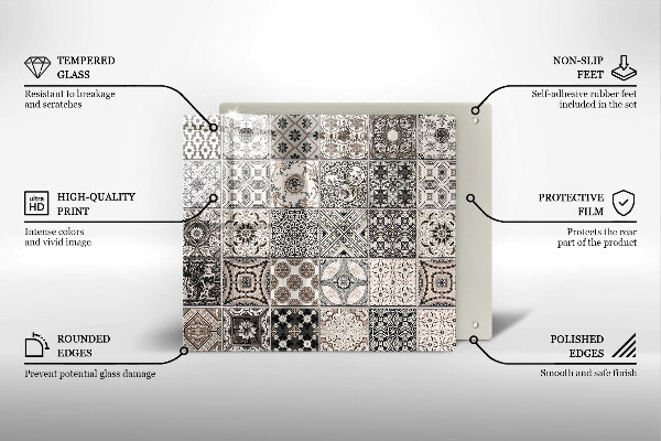 Kryt na indukčnú dosku Dekoratívne dlaždice