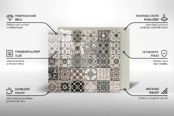 Kryt na indukčnú dosku Dekoratívne dlaždice