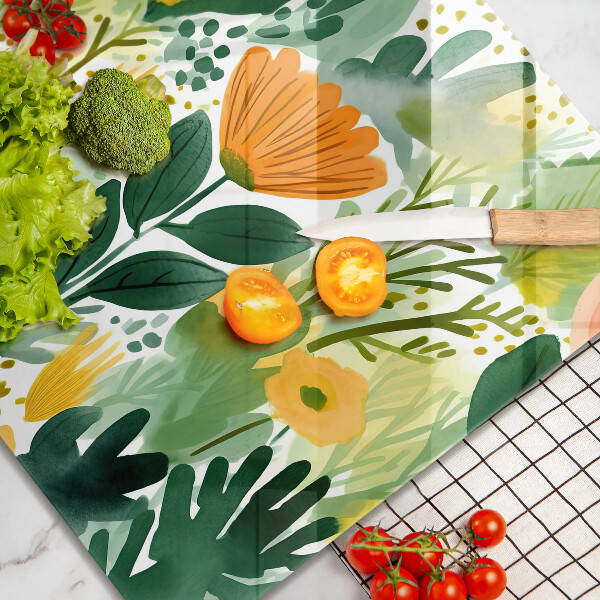 Krycia doska na sporák Maľované kvety