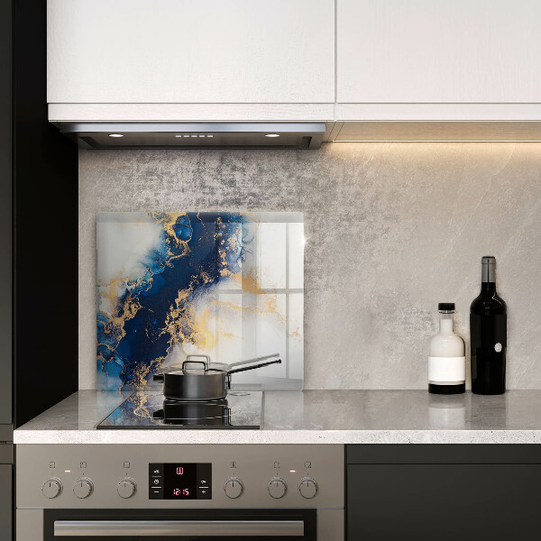 Sklo za varnú dosku Abstrakcia s modrou