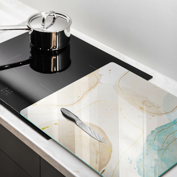 Kalené sklo za sporák Svetlé boho tvary