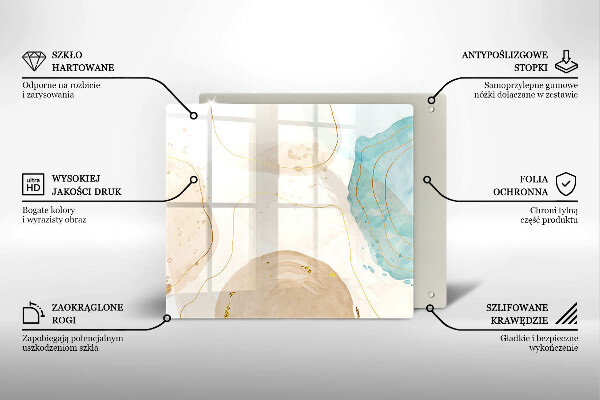 Kalené sklo za sporák Svetlé boho tvary