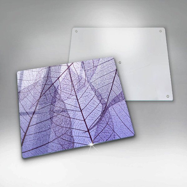 Kalené sklo za sporák Listy so žilami