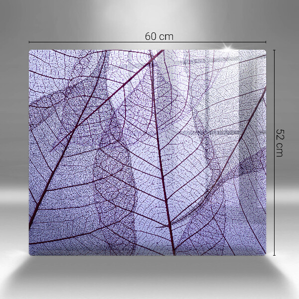 Kalené sklo za sporák Listy so žilami