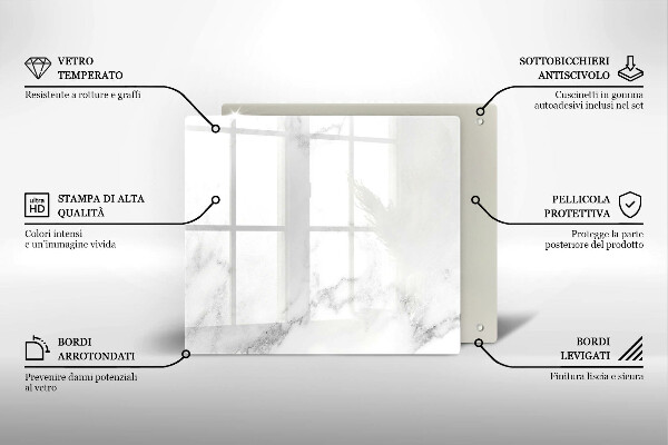 Kalené sklo za sporák Moderný mramor
