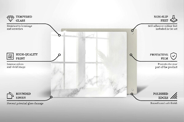 Kalené sklo za sporák Moderný mramor
