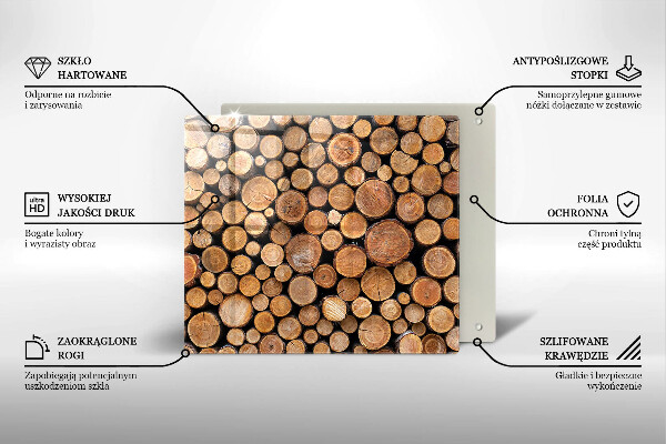 Kalené sklo za sporák Kmene stromov