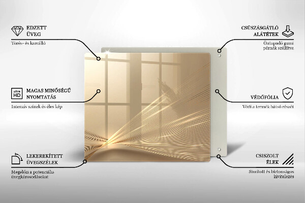 Kalené sklo za sporák Moderná abstrakcia