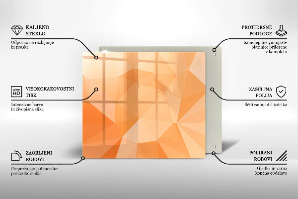 Kalené sklo za sporák Geometrické pozadie
